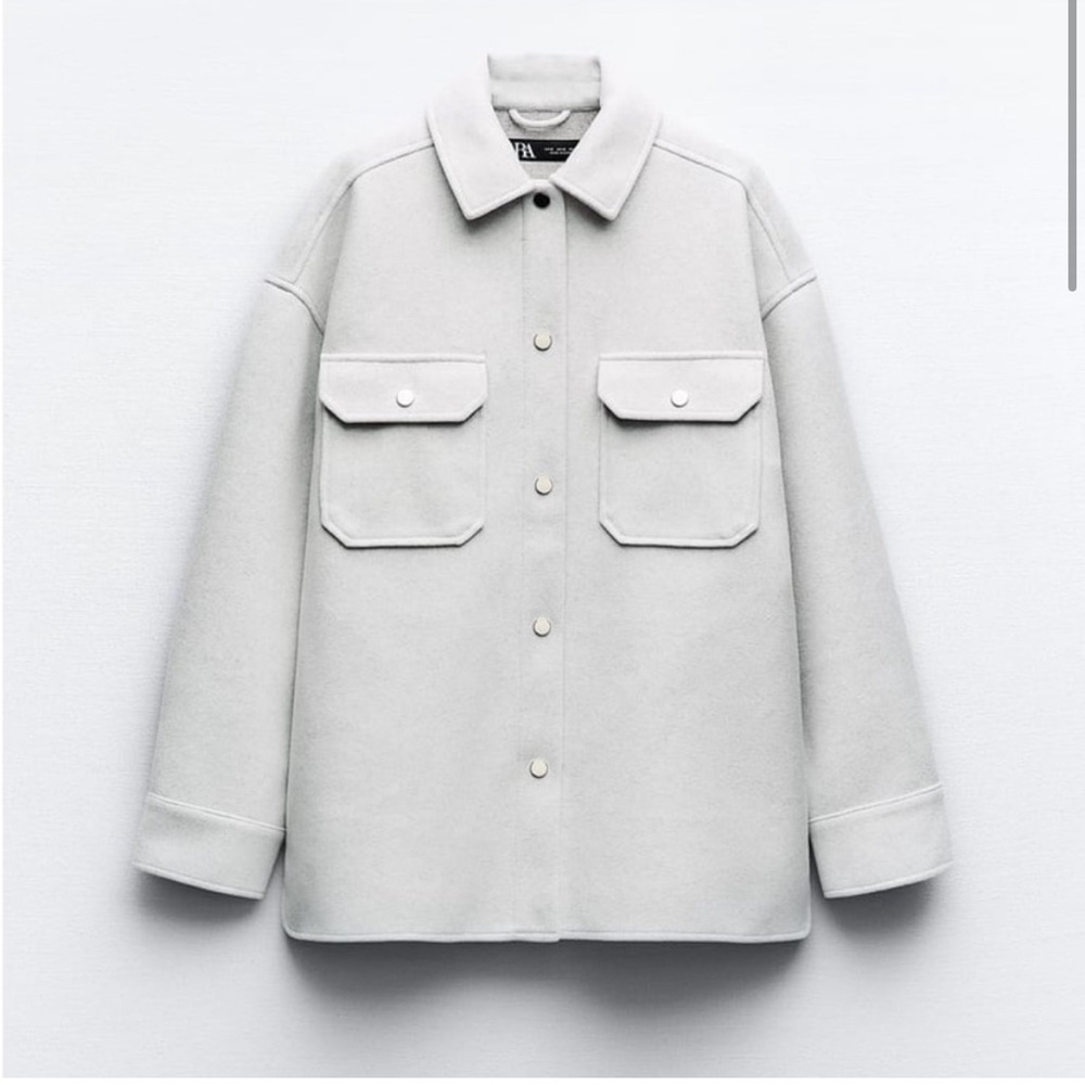 NWT XS Zara Soft Overshirt